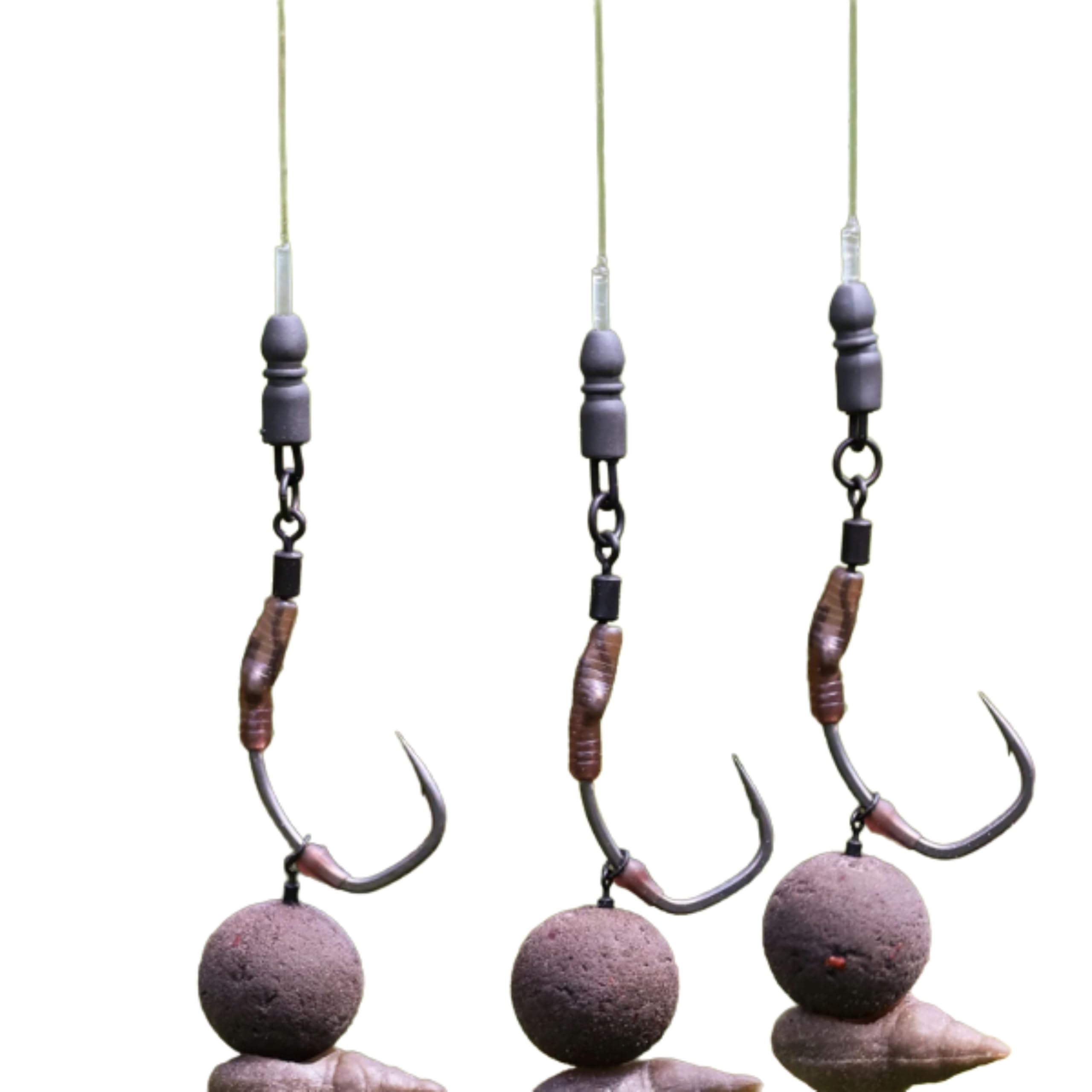 OMC Neutral Lock Hook Ronnie Boys Edition - Ready-Tied Spinner Rig with Lock Hook - Barbed & Barbless Options, Sizes 2, 4, 6 & 8 - META Carp Fishing Terminal Tackle