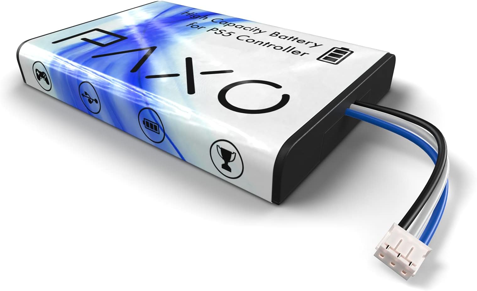 High-Performance Li-Ion battery 9500mWh 2600mAh for PS5 Controller, 66% more endurance (capacity), PS5 Controller Tuning