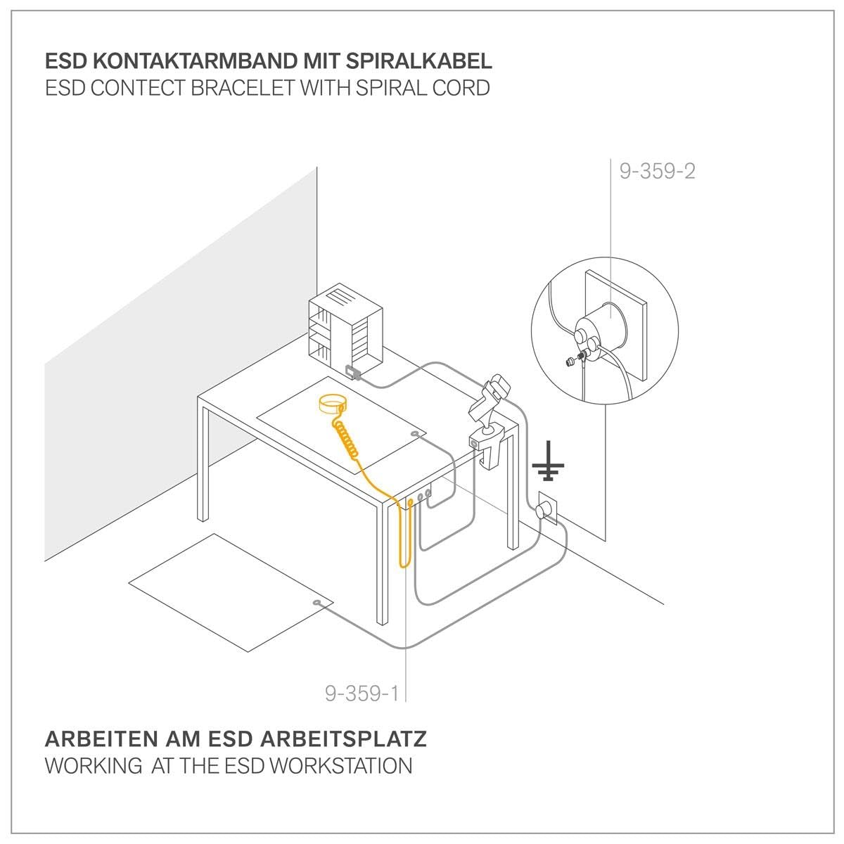 Bernstein Spiralkabel für Armband, 9-342-2