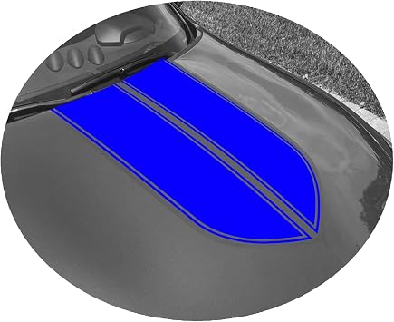 Hood Racing Stripes Decal Kit - Compatible with 2022 and up Nissan Nismo Z Nissan Fairlady Z Hood Sticker Decal Vinyl Graphic - Made in The USA! Blue