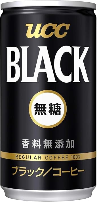 UCC Black Sugar-Free Canned Coffee, 6.2 oz 185 ml x 6 Cans