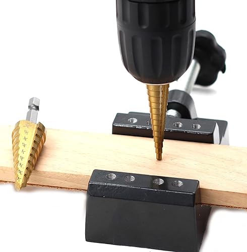 Miniatura 4 de Driak Juego de brocas de paso recubiertas de titanio HSS de 4 piezas para herramientas de perforación de agujeros de materiales duros de metal de