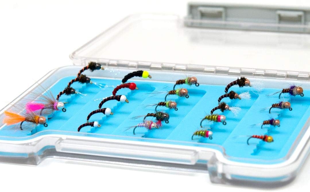 Superbe Flies 24 Producing Bead Head Nymphs Fly Fishing Assortment for Catching Trout | Tungsten and Brass Bead | Silicon Fly Box : Sports & Outdoors