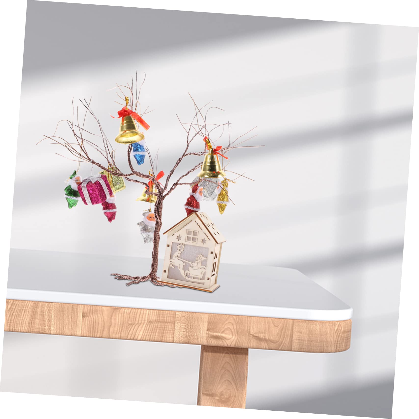 Cabilock 2 Set Pacchetto materiale natalizio decorazioni natalizie kit bambini ramoscello artificiale di Natale Artigianato fai da te materiali natalizi fai da te plastica