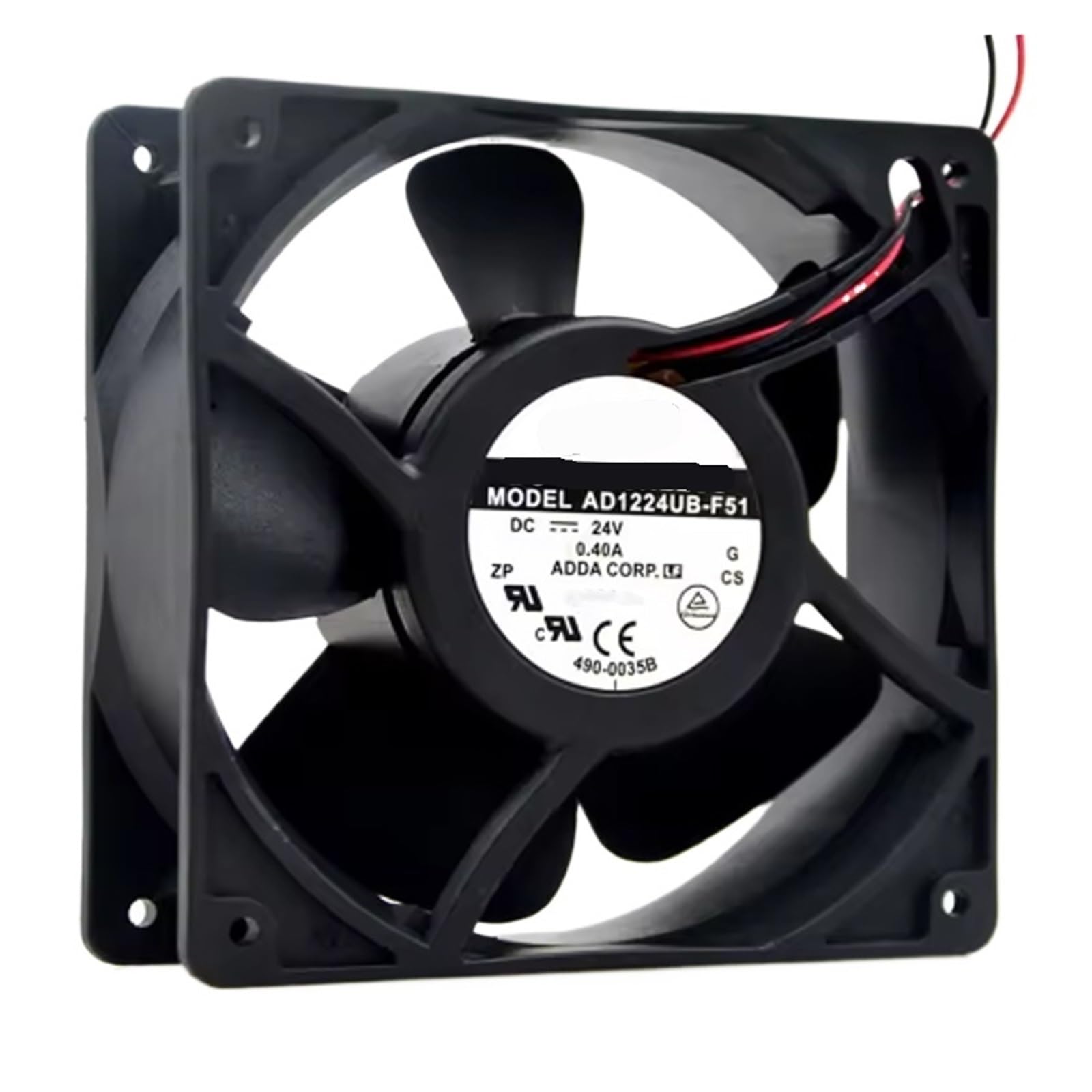 SJJBVPYX AD1224UB/HB-F51 24V 0.4A 9.6W 3200RPM 12cm 12038 120x120x38mm Double Ball Bearing Cooling Fan(AD1224UB-F51 3 wire)