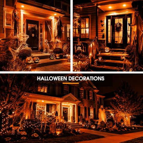 Image of L LOHAS LED Orange Halloween Flood Light Bulbs, PAR30 Flood Light Outdoor