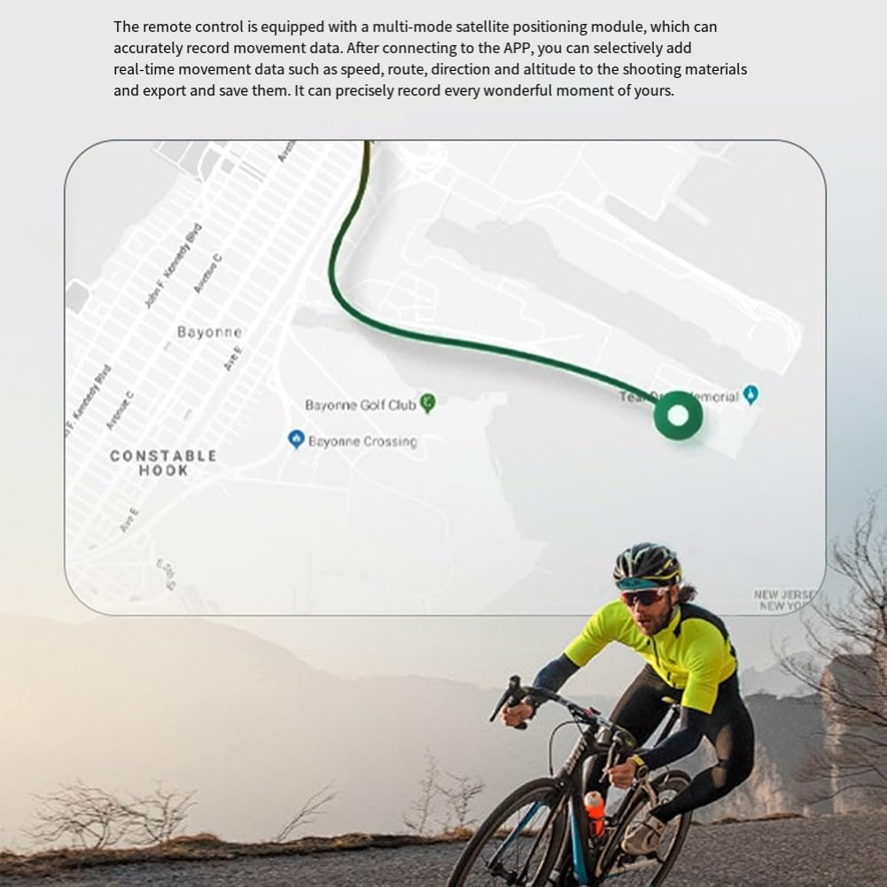 per gps BT Telecomando per Insta360 X5 Action Cam 25m | Schermo monitor in tempo reale, per tracciamento GPS, costruzione ABS, controllo a lungo raggio di 25 m
