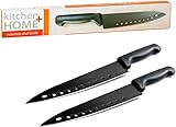 Kitchen Home Non Stick Sushi Knife - 8 inch Stainless Steel Non Stick Multipurpose Chef Knife - 2 Pack