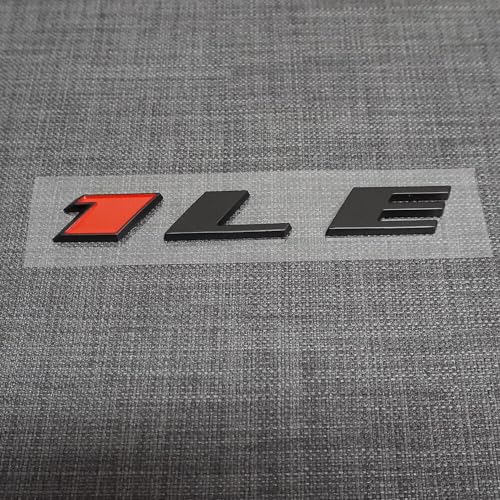 Image of 2Pcs New 1LE Emblem Badge Letter Rear Side 1LE Sticker Replacement for Camaro (Black Red), EI-SilveCutom#2