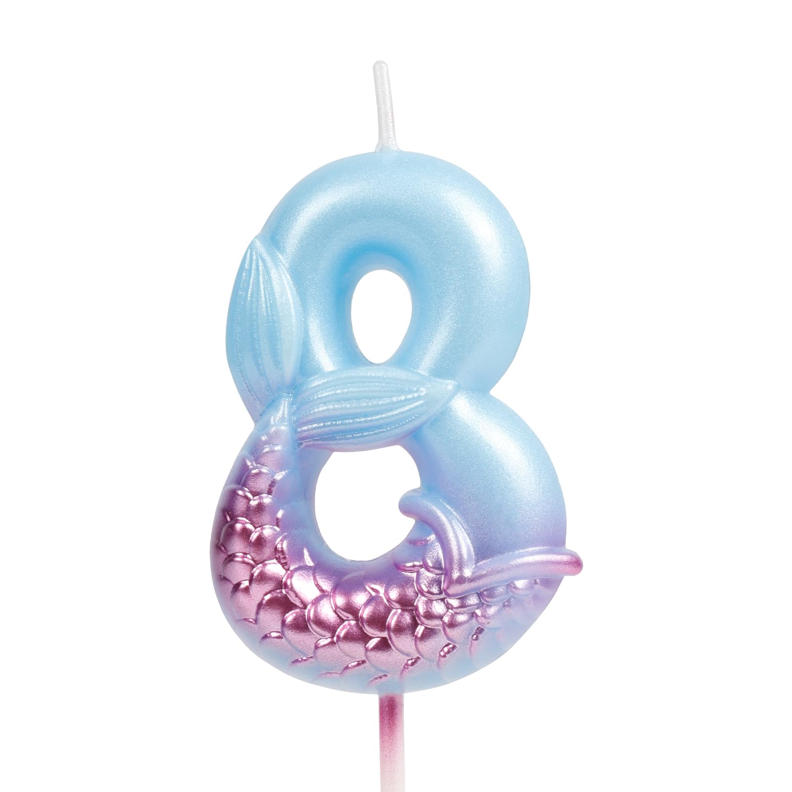 Candele per il compleanno a forma di sirena: decorazioni per