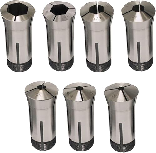 Miniatura 4 de LiGuVCY Juego de pinzas 5C Hexagonal Agujero Collet 14-78 Pulgadas para Mecanizado Torneado 7 Pcs