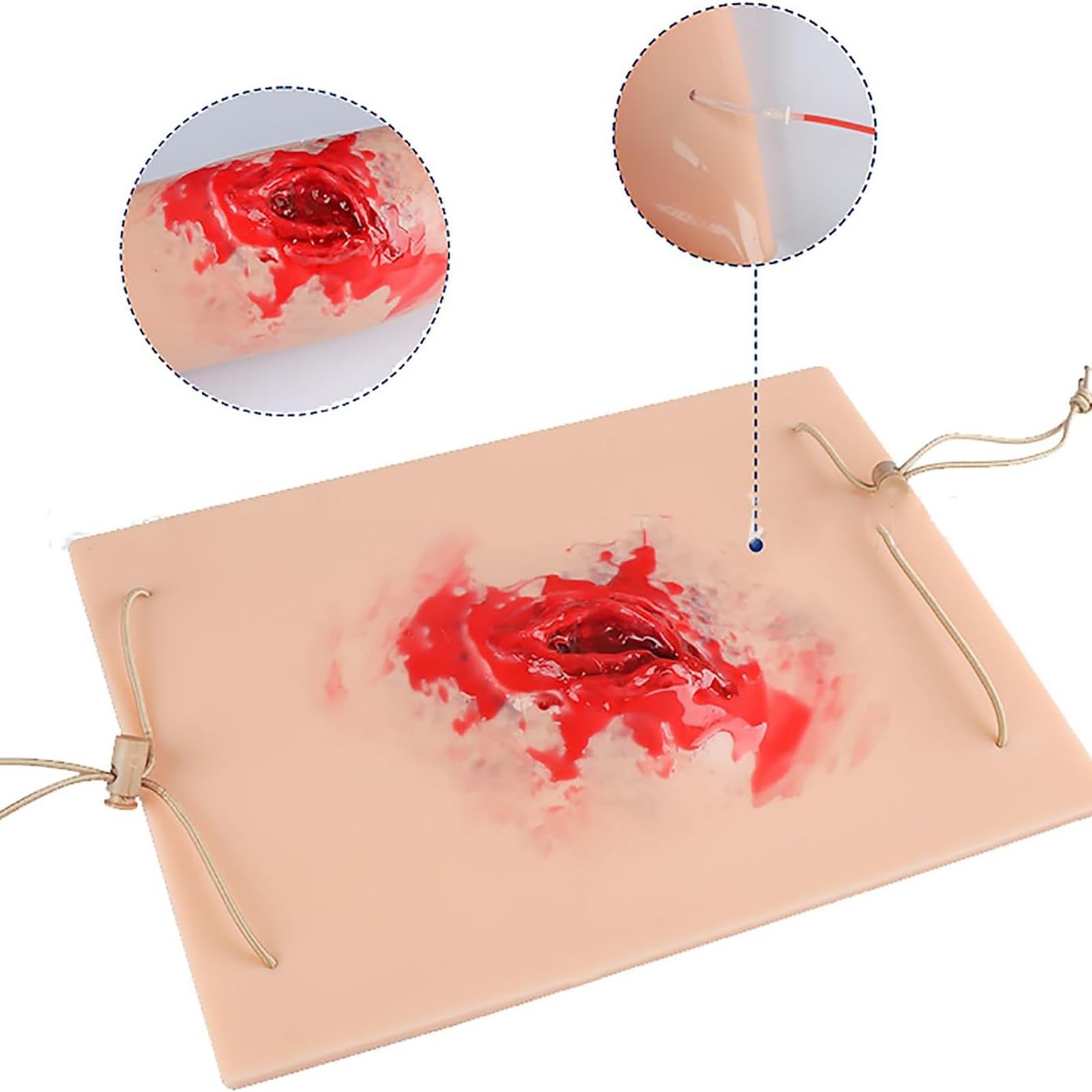 Simulatore di medicazione per ferite alla coscia, modulo per la simulazione della pelle della ferita, design indossabile e regolabile, simulazione chirurgica di emorragia da ferita, per la formazione