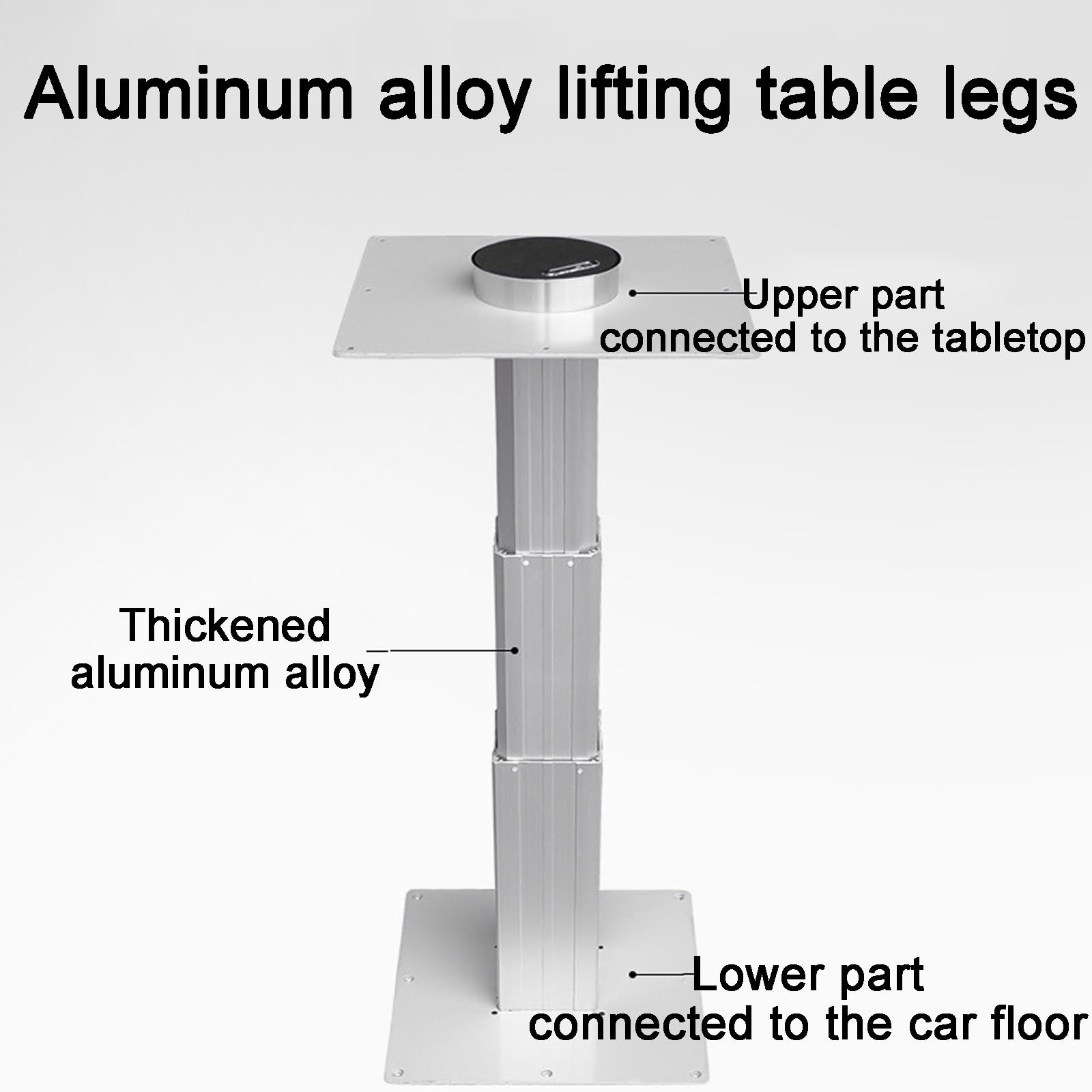 Tavolo Camper Roulotte, Camper, Barca, in Rovere Verniciato, Tavolo Mobile per Camper, Altezza Regolabile