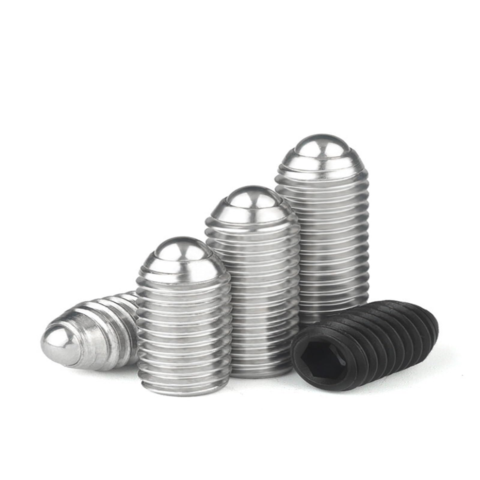 304 Stainless Steel Ball Plunger Set Screw | Multicolor M3-M12 6-40mm Ball Plunger For Positioning Jigs Fixtures(Black,20MM-M4)