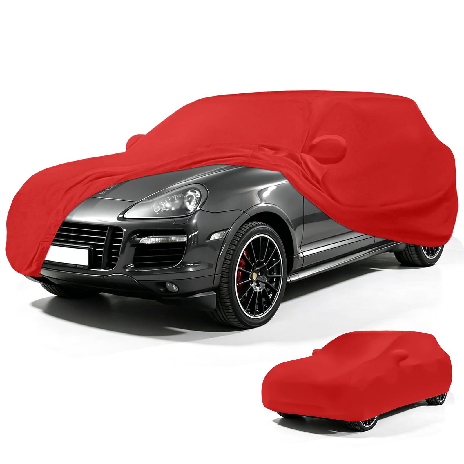 Autoabdeckung Indoor für Porsche Cayenne 2009-2026, Rot