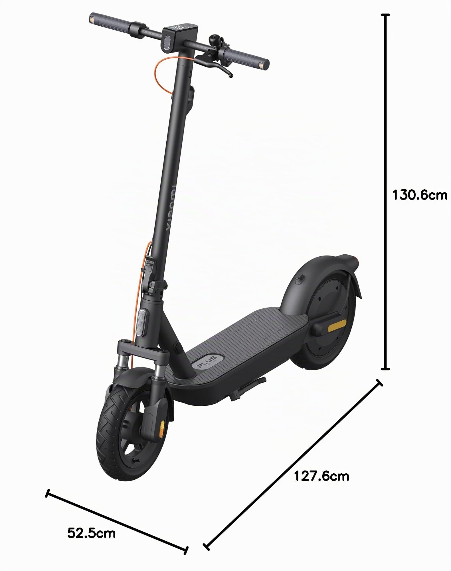 Xiaomi Trottinette électrique 5 Plus avec autorisation de Circulation sur Route (Max. 20 km/h, autonomie de 60 km, pneus sans Chambre à air 12", Double Suspension à l'avant, contrôle de Traction TCS