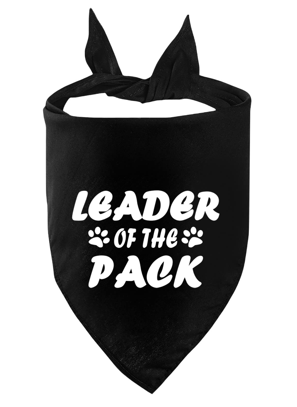 Petitebelle Leader Of The Pack Pet Bandana (Black, Medium)