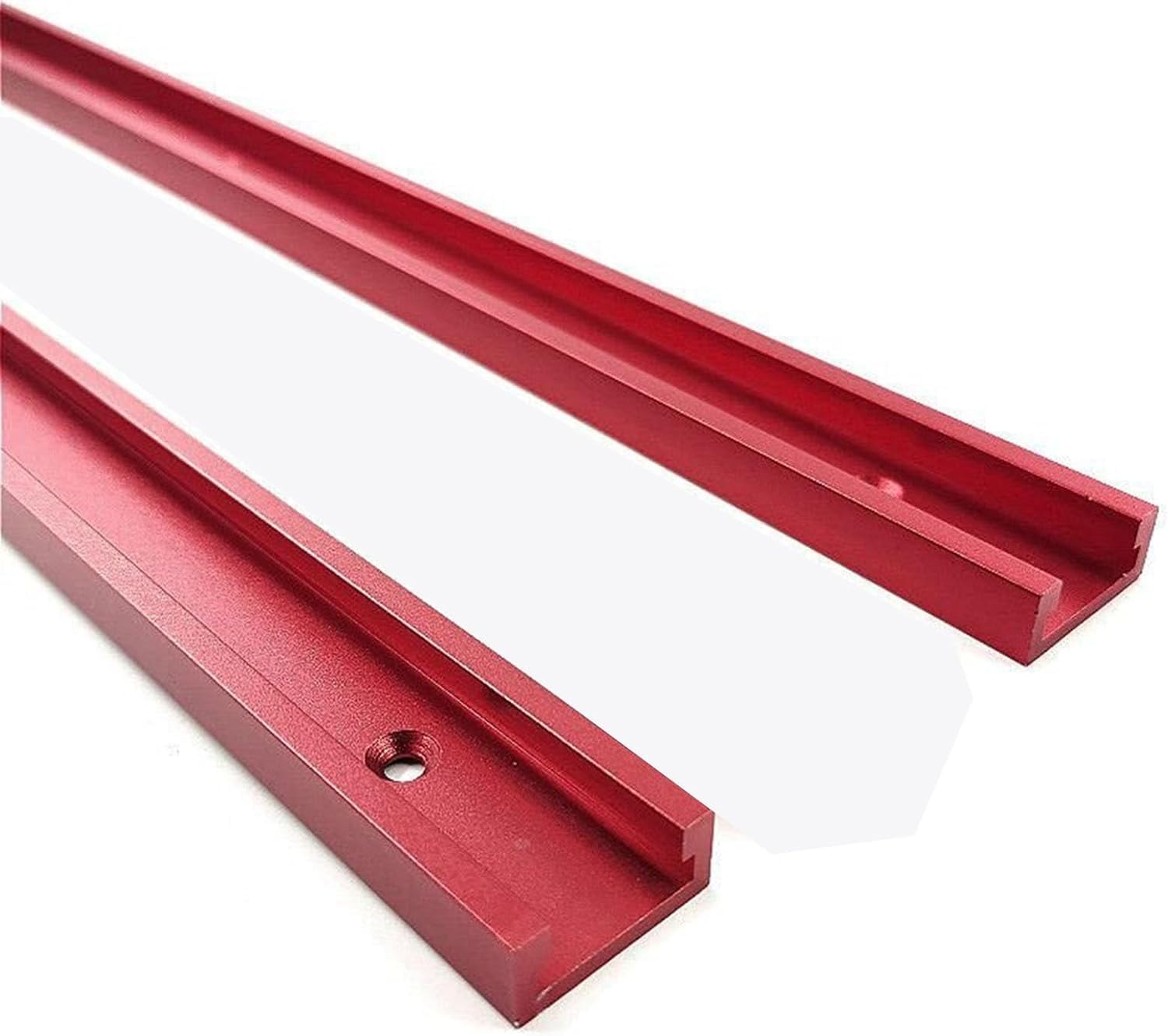 Rieles guía de aleación de aluminio con ranura en T para carpintería, compatibles con fresadoras y sierras de mesa. (100cm)