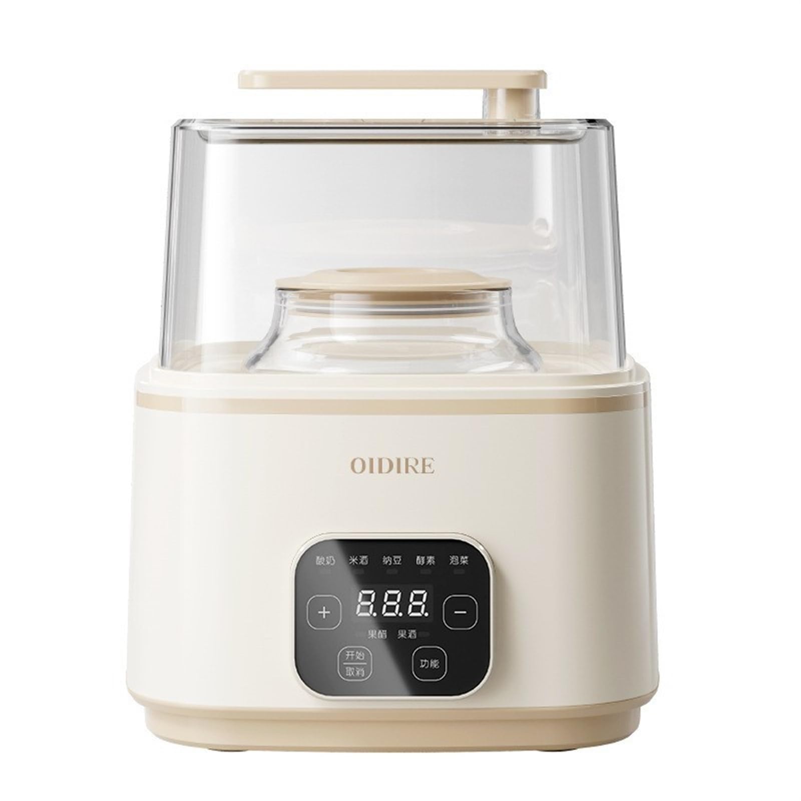 Automatyczna maszyna do jogurtu, wielofunkcyjna mini maszyna do jogurtu, domowa maszyna do fermentacji wina ryżowego Natto ze słoikami,sterowanie za pomocą ekranu dotykowego LCD,regulowana temperatura