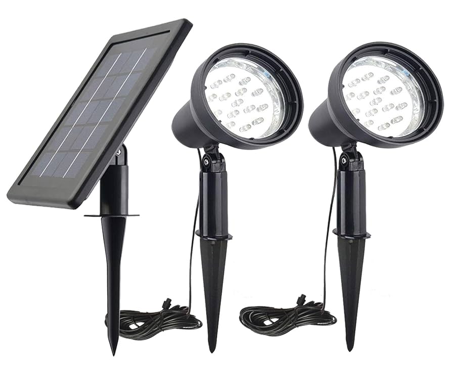 SUNLONG Solar Powered Spot Lights Outdoor Waterproof 2 in 1