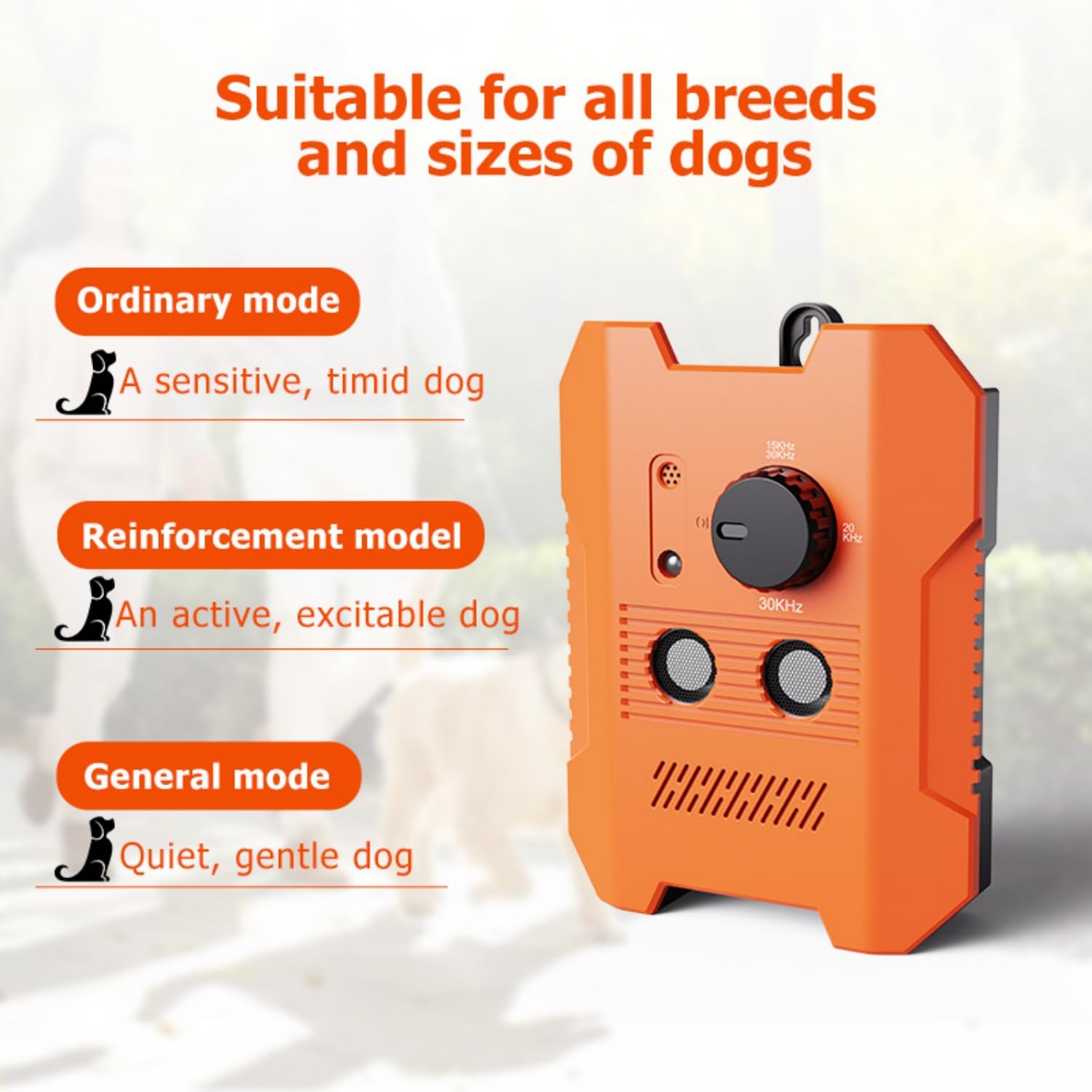Dispositivo antiabbaio for cani da interno, dispositivi deterrenti ad ultrasuoni for la corteccia del cane, ferma comportamenti scorretti senza urlare o schiacciare, adatto a tutti i cani(2 Pcs)