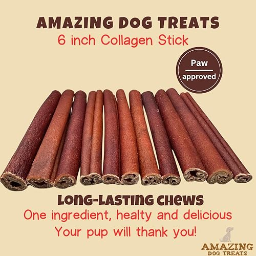 Miniatura 2 de Amazing Dog Treats Barra de colágeno de 6 pulgadas 10 unidades  Palitos de colágeno para perros  Palitos de colágeno 95 natural para perros  Sin
