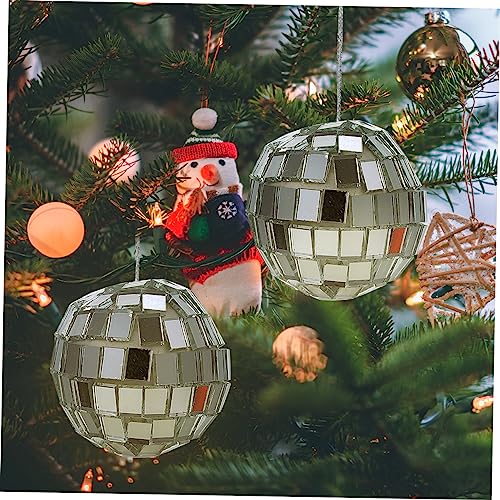 Holibanna 20Pcs Bolas Disco Espejadas Adornos Esfera de Vidrio Reflectante para Decoración de Pastel para Boda Cumpleaños Navidad miniatura 5