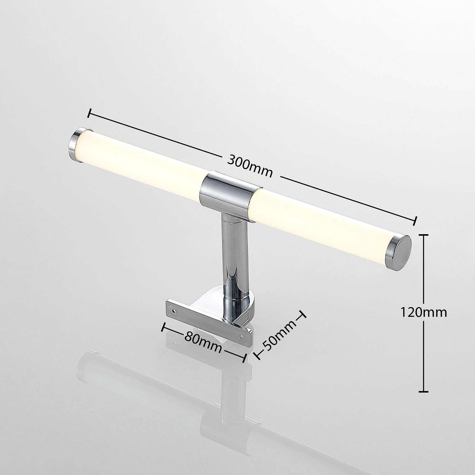 Lindby LED Lámpara de pared Naili (Moderno) en Plateado hecho Plástico e.o. para Cuarto baño (1 llama, lámparas, aplique