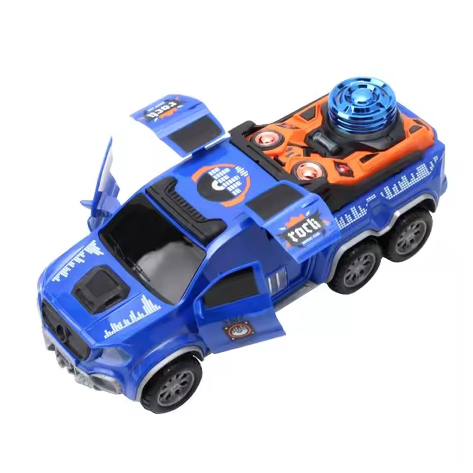 YSAMAX Electric Music Car, 360-Degree Spins And Stunts, Encouraging Active And Imaginative Play, Built-In Music And Sound, Stylish And Eye-Catching, (BLUE)