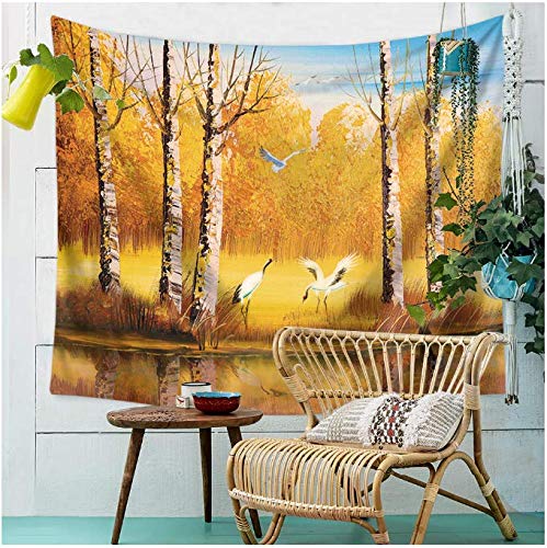 Paysage Peinture Mur Tapisserie Tissu Tenture Murale Serviette De Plage Décor Couvre-lit Tapis De Yoga Tapis De Pique-Nique Tissu Vivre À La Maison 200 * 150 Cm