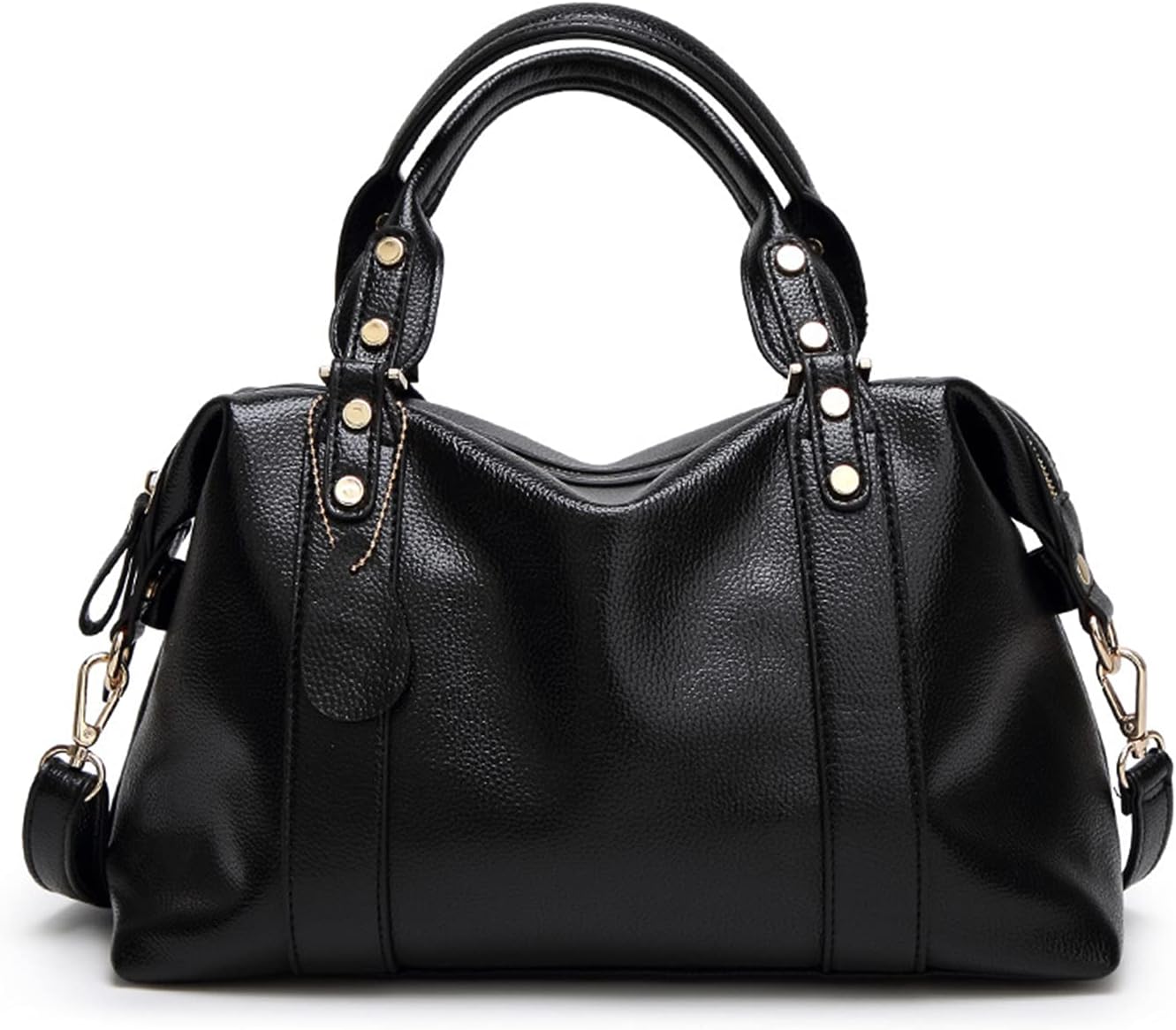 PORRASSOElegant Handbag Women's Shoulder Bag Women Handbag Waterproof PU Leather Shoulder Bags Work Travel Date Boston Bag