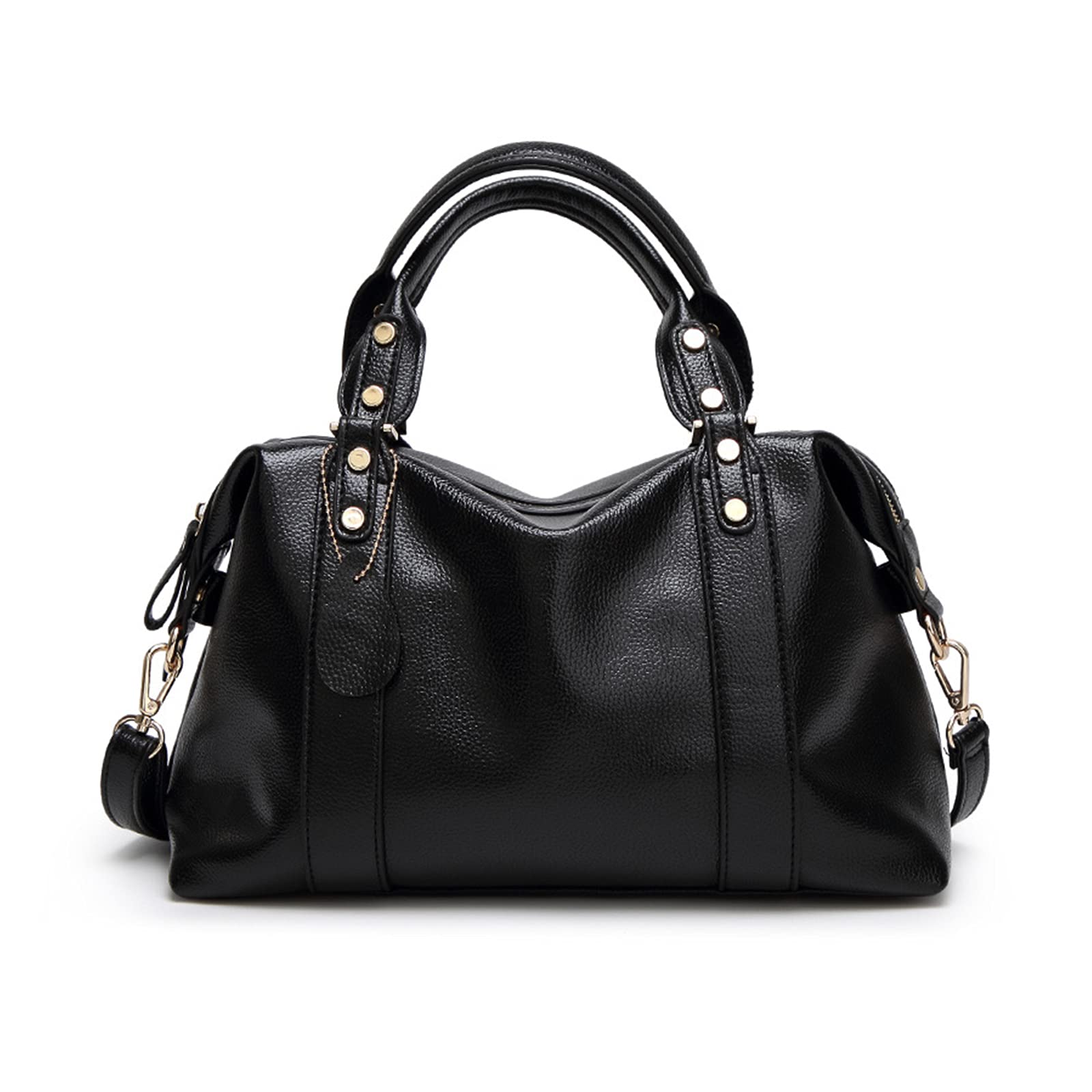 PORRASSOElegant Handbag Women's Shoulder Bag Women Handbag Waterproof PU Leather Shoulder Bags Work Travel Date Boston Bag