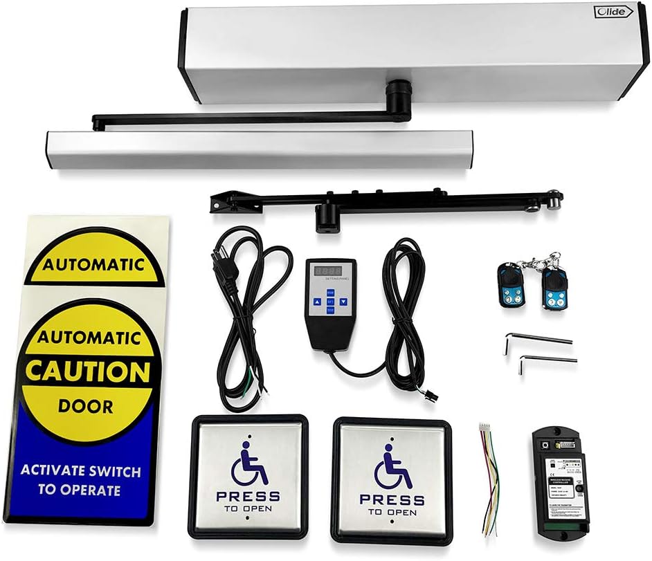 🔥 Olide DSW120 Swing Door Opener/Closer Residential/Commercial,Automatic Residential/Commercial Door Opener/Operator+2PCS Wireless Handicap Push Buttons 50% Off Discount Olide DSW120 Swing Door Opener/Closer Residential/Commercial,Automatic Residential/Commercial Door Opener/Operator+2PCS Wireless Handicap Push Buttons