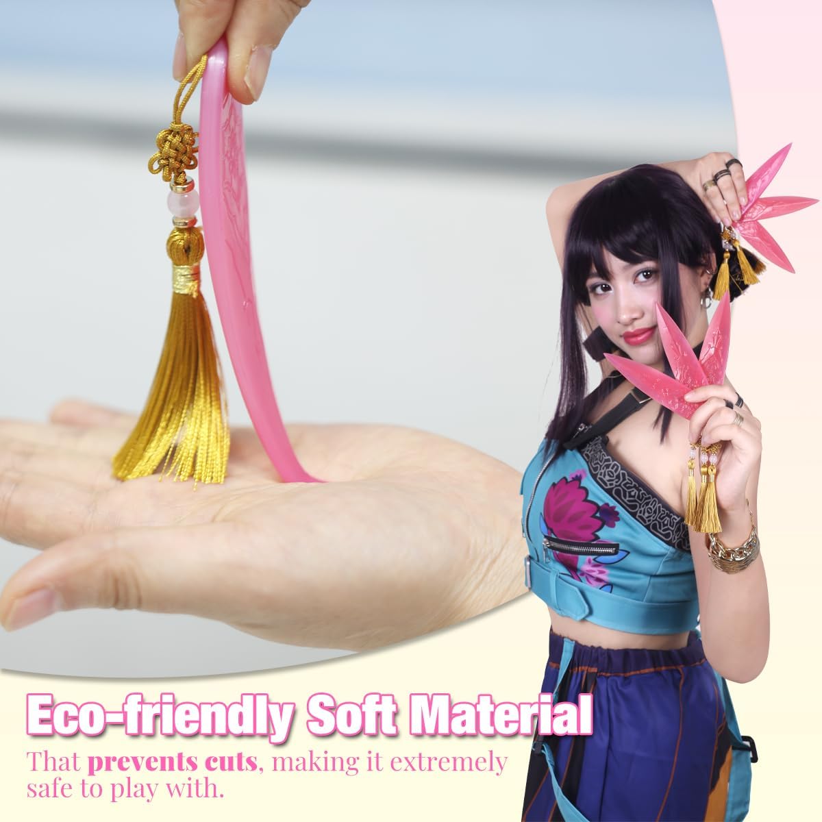 DISGIVO 5 Inches Soft Plastic Semi-Transparent Daggers Prop Costume for Zoey Cosplay