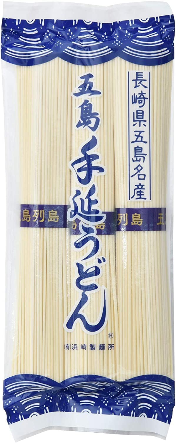 Amazon.co.jp: 浜崎製麺所 五島名産 五島手延うどん 青袋 300g × 3