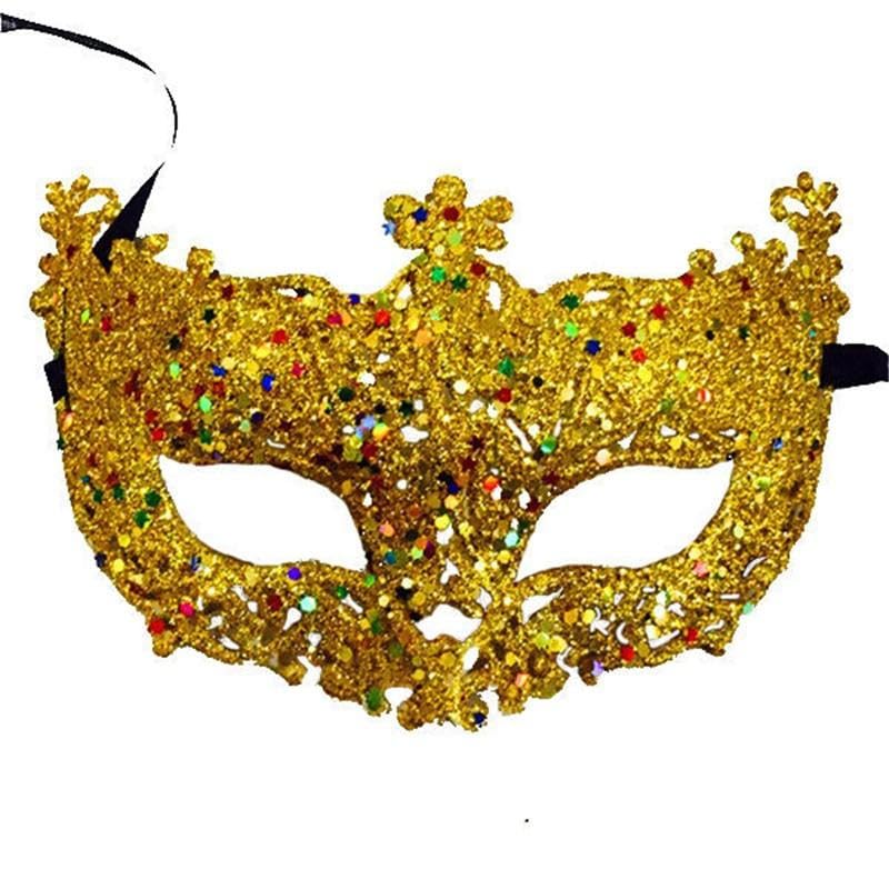 Womens Masquerade Mask Fashionable Glitter Fashion Eye Mask for Ball Proms and Party (Golden) (B0CY3NSVK5) Amazon Price History, Amazon Price Tracker
