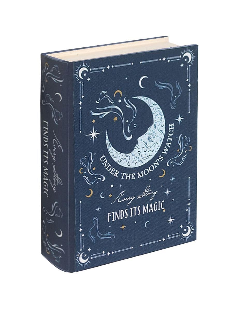 Something Different Multicolour Blue Moon Book Shaped Storage Box