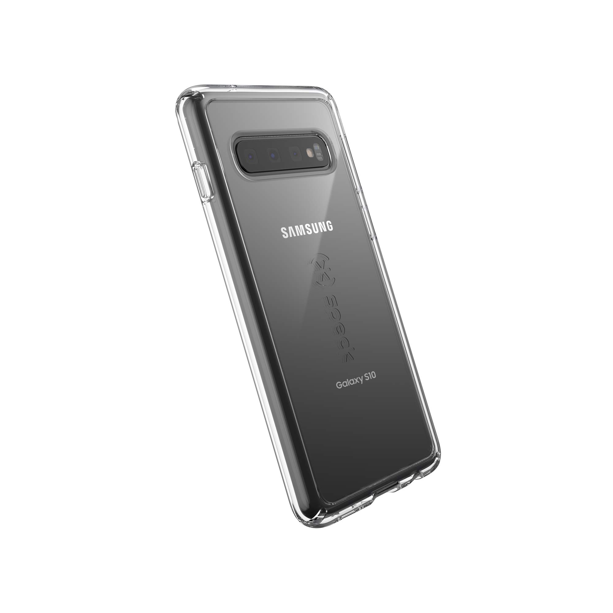 speck products gemshell samsung galaxy s10 case, clear/clear