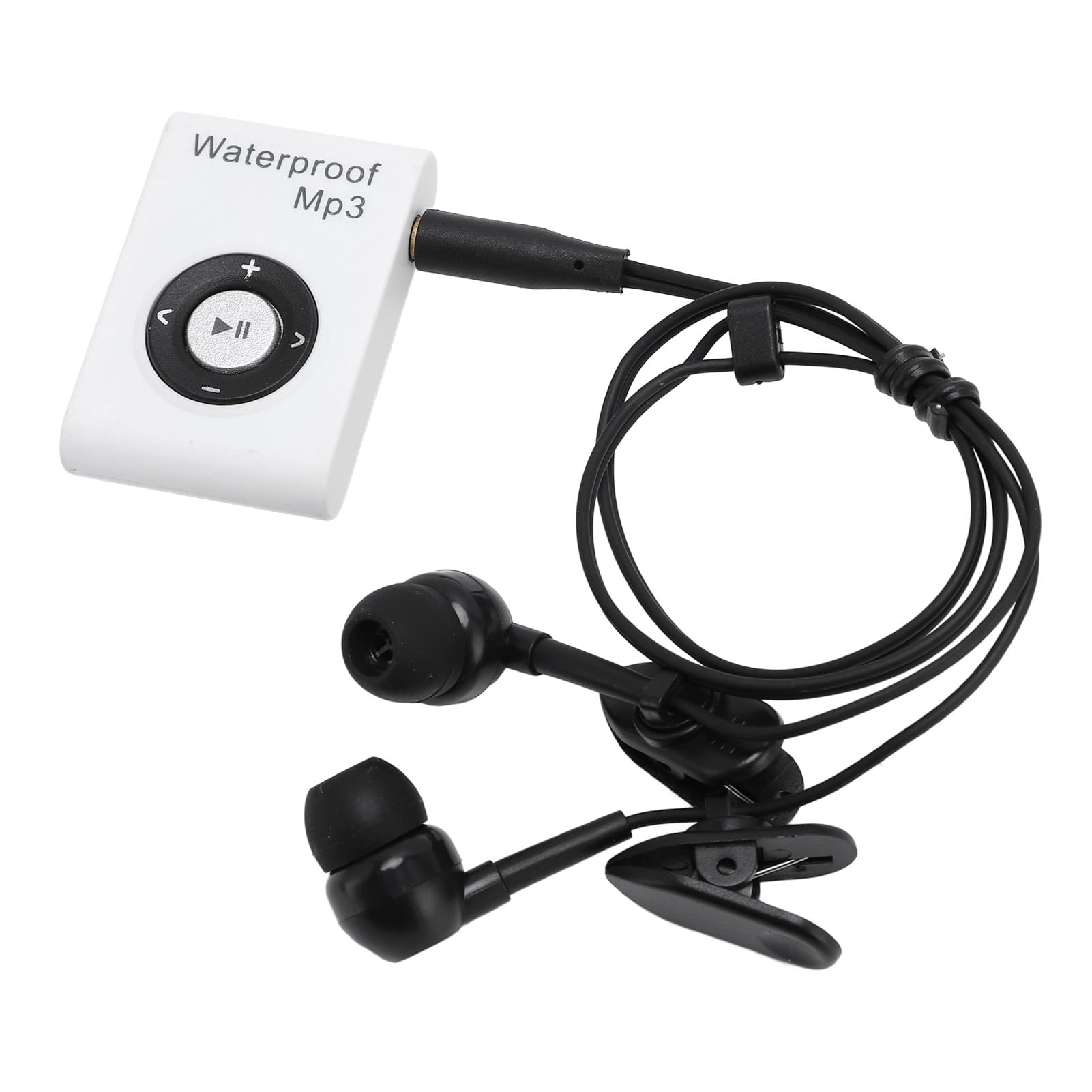 Reproductor de MP3 Auriculares Subacuáticos Impermeables IPX8, Memoria de 8 GB sin Pérdidas con 5 Tamaños de Auriculares para Nadar, Bucear, Correr, Surfear (White)