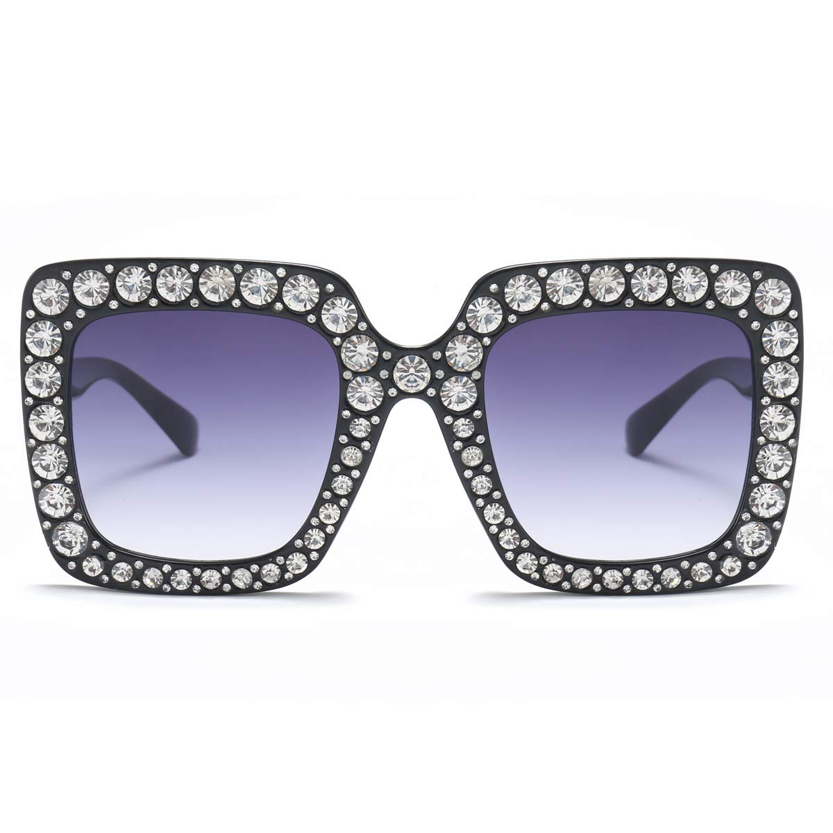 Dollger Elton John Oversized Sunglasses For Women Crystal Diamond Rhinestone Bling Thick Frame Square Glasses Buy Online In Canada At Desertcart desertcart