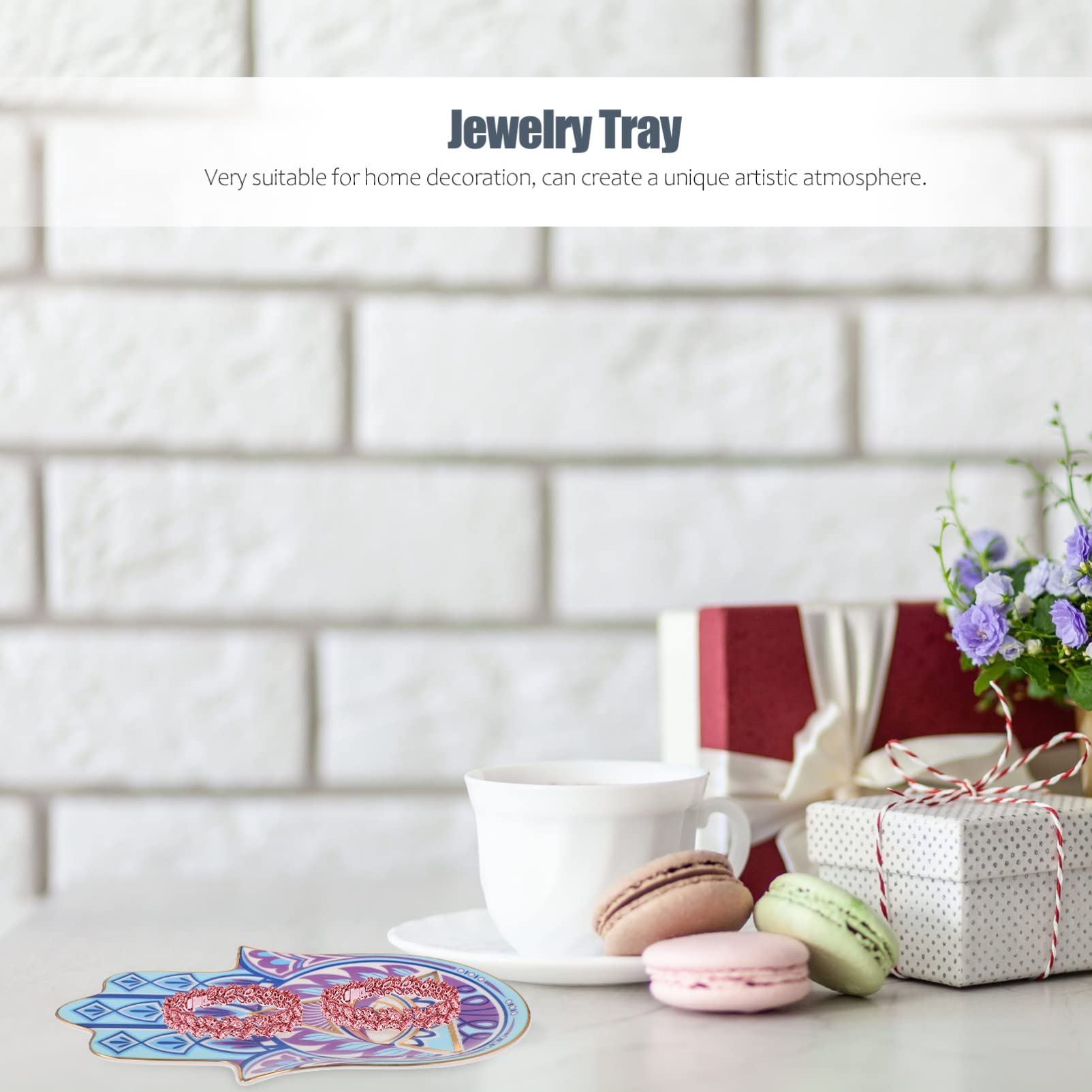 Plateau Rangement Bambou IMIKEYA - 30x12 Cm - Pour Bijoux Et Maquillage