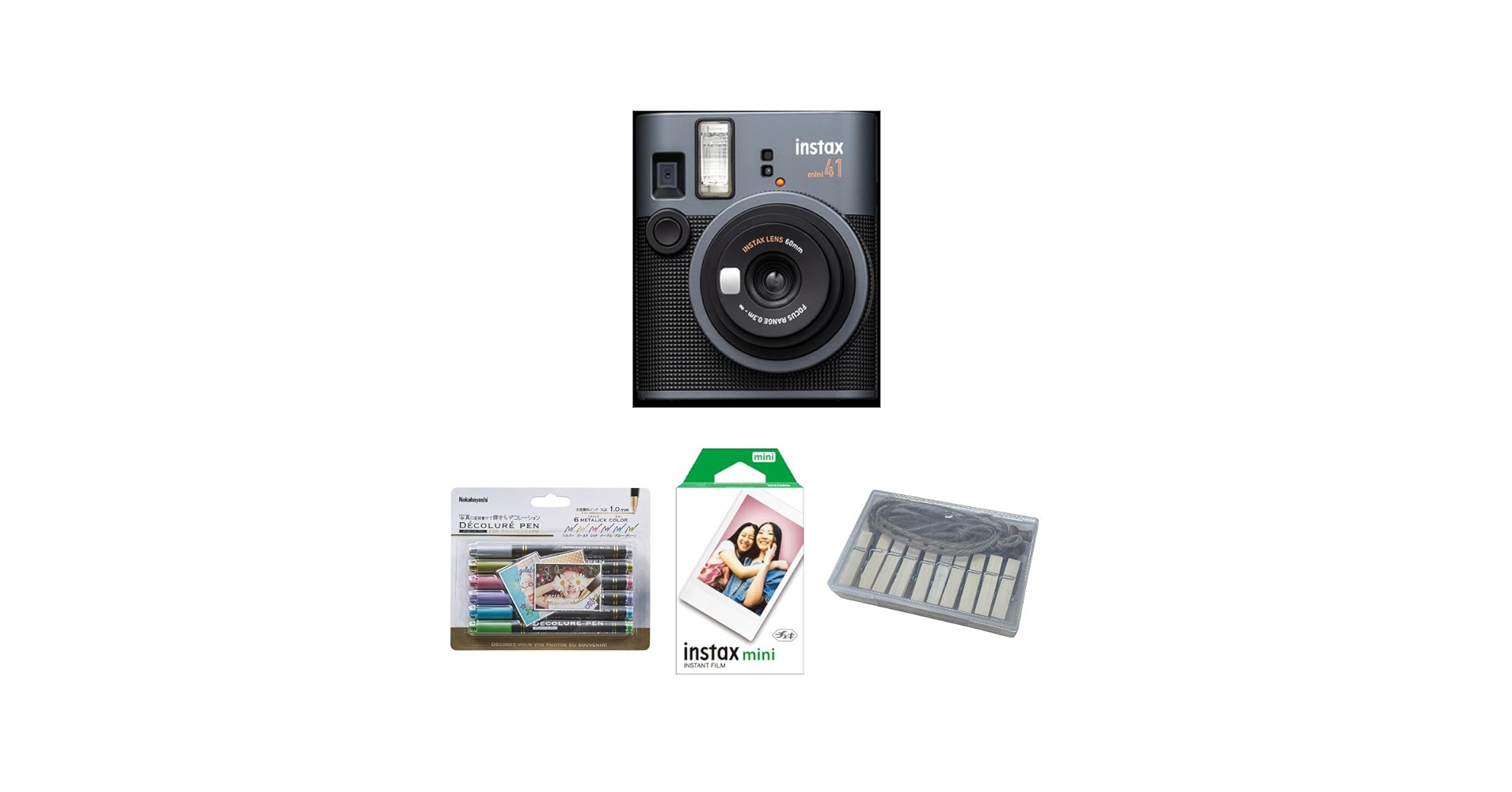 Amazon | インスタントカメラ チェキ instax mini41 (4点セット