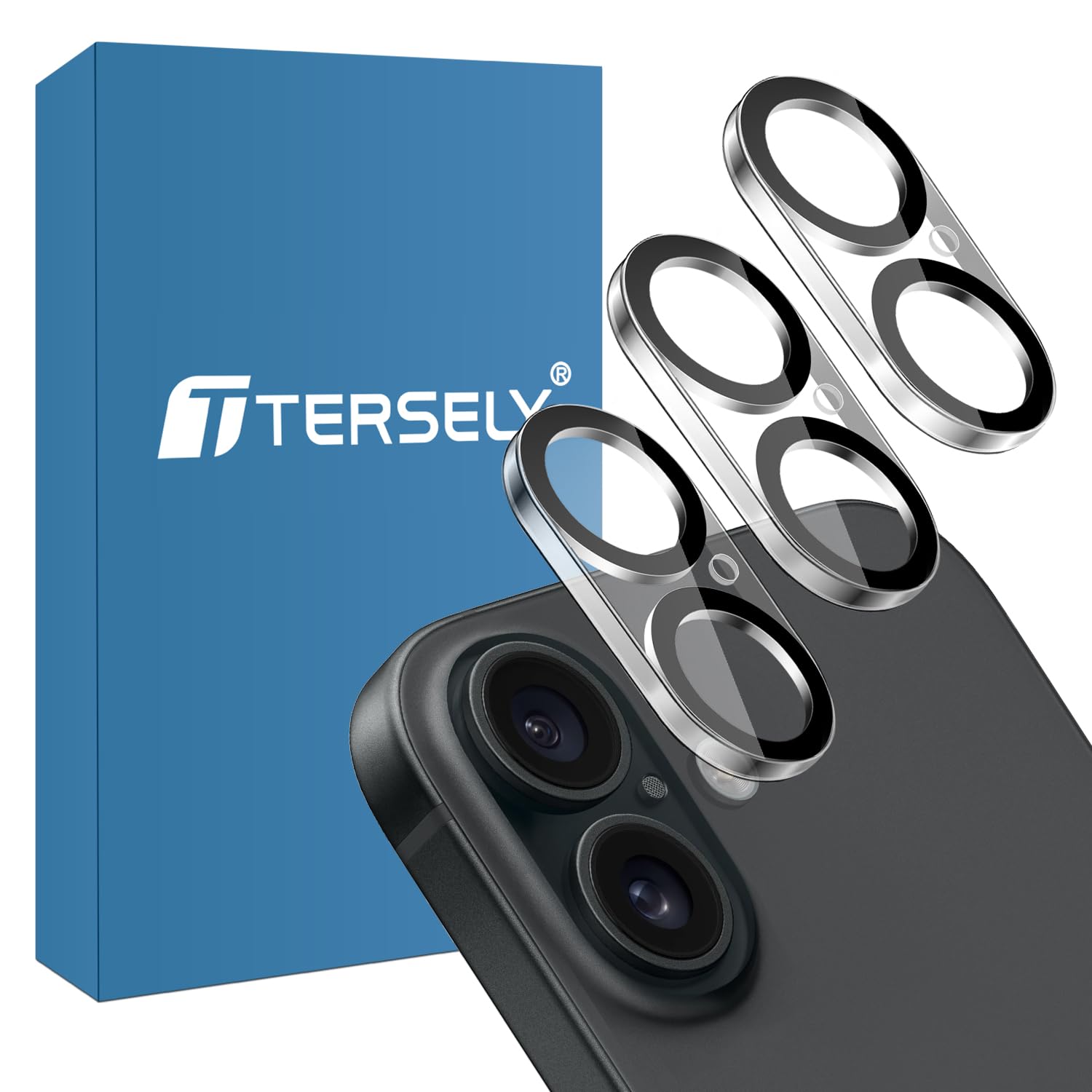 T Tersely [3 Pack] Camera Lens Screen Protector for 16/16 Plus, 9H Hardness Transparent HD Protective Tempered Glass Protector Film