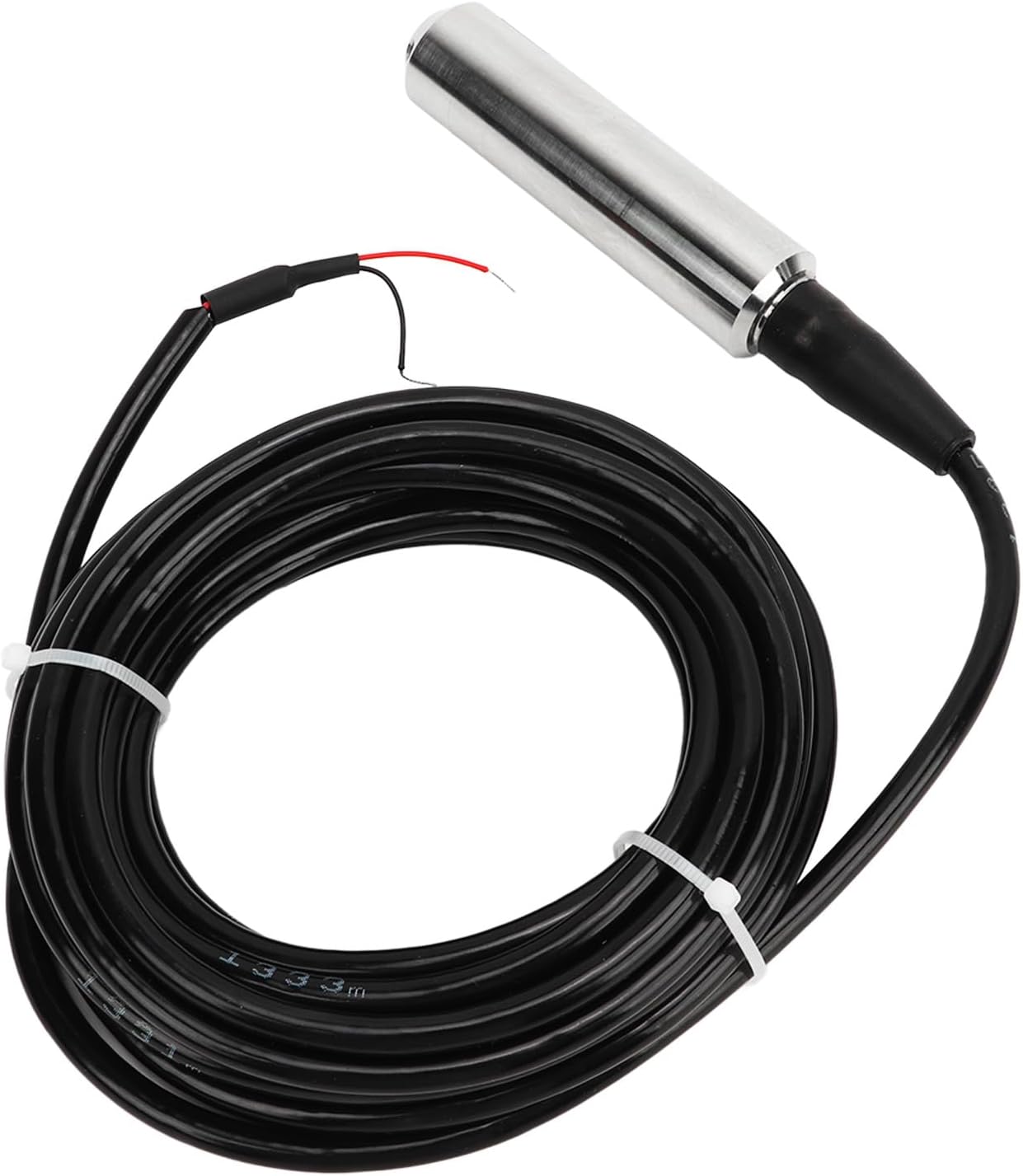 Level Transmitter, Oil Water Level Sensor 6 Meter Cable 304 Stainless Steel 24VDC Programmable for Liquid Level Measuring