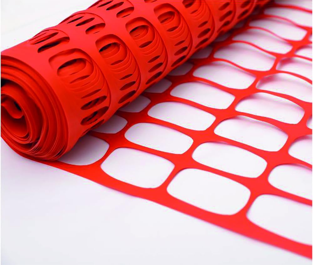 VERDELOOK | Rete Cantiere Orange, Rete in HDPE per Recinzioni Cantiere, 1x50 metri, 140 Gr/Mq, Colore arancione, Rete Segnaletica