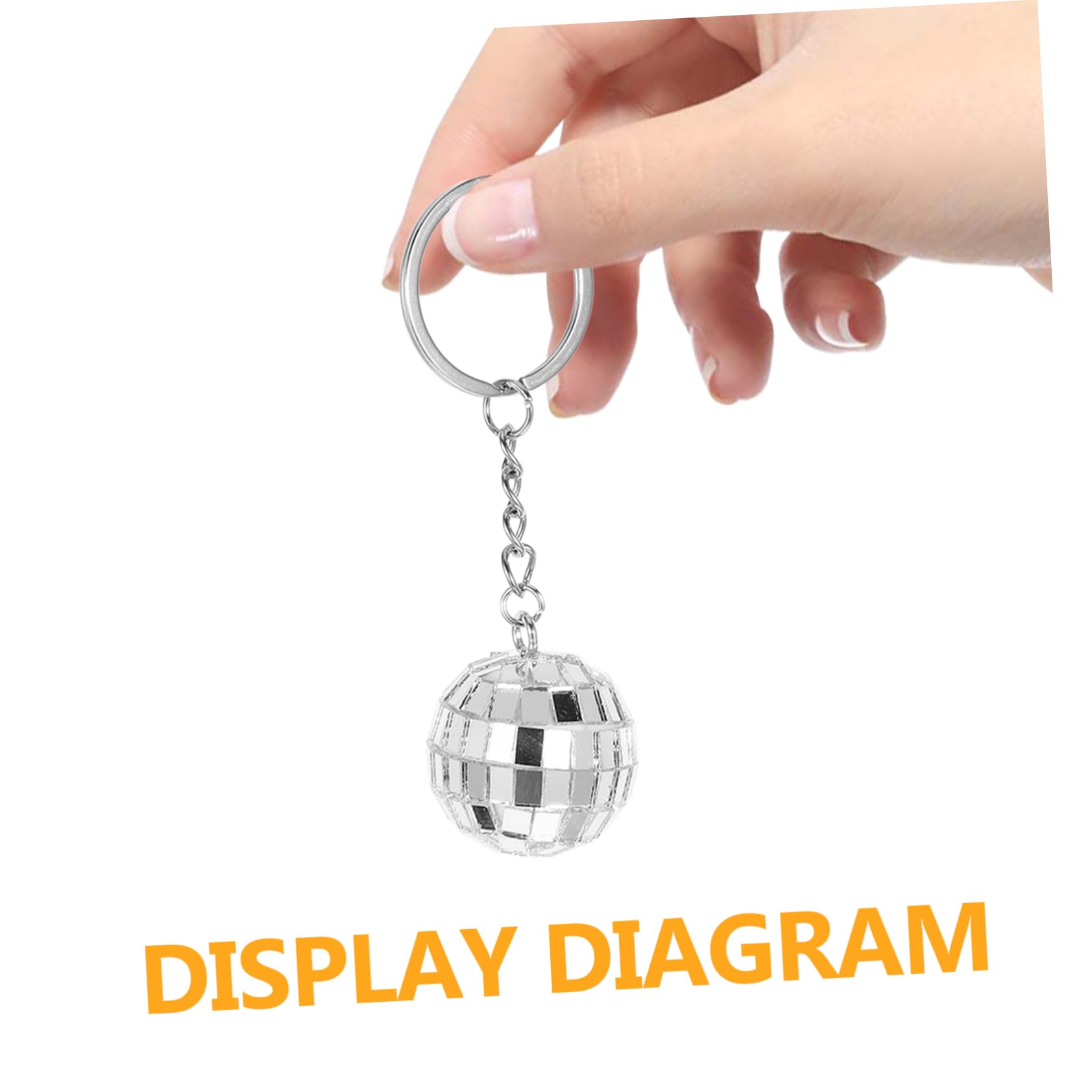 Mipcase 10 Piezas Llavero de Bola de Discoteca Espejo Colgante Decorativo para Bolso Adorno de Bola de Discoteca para Equipo para Fiesta