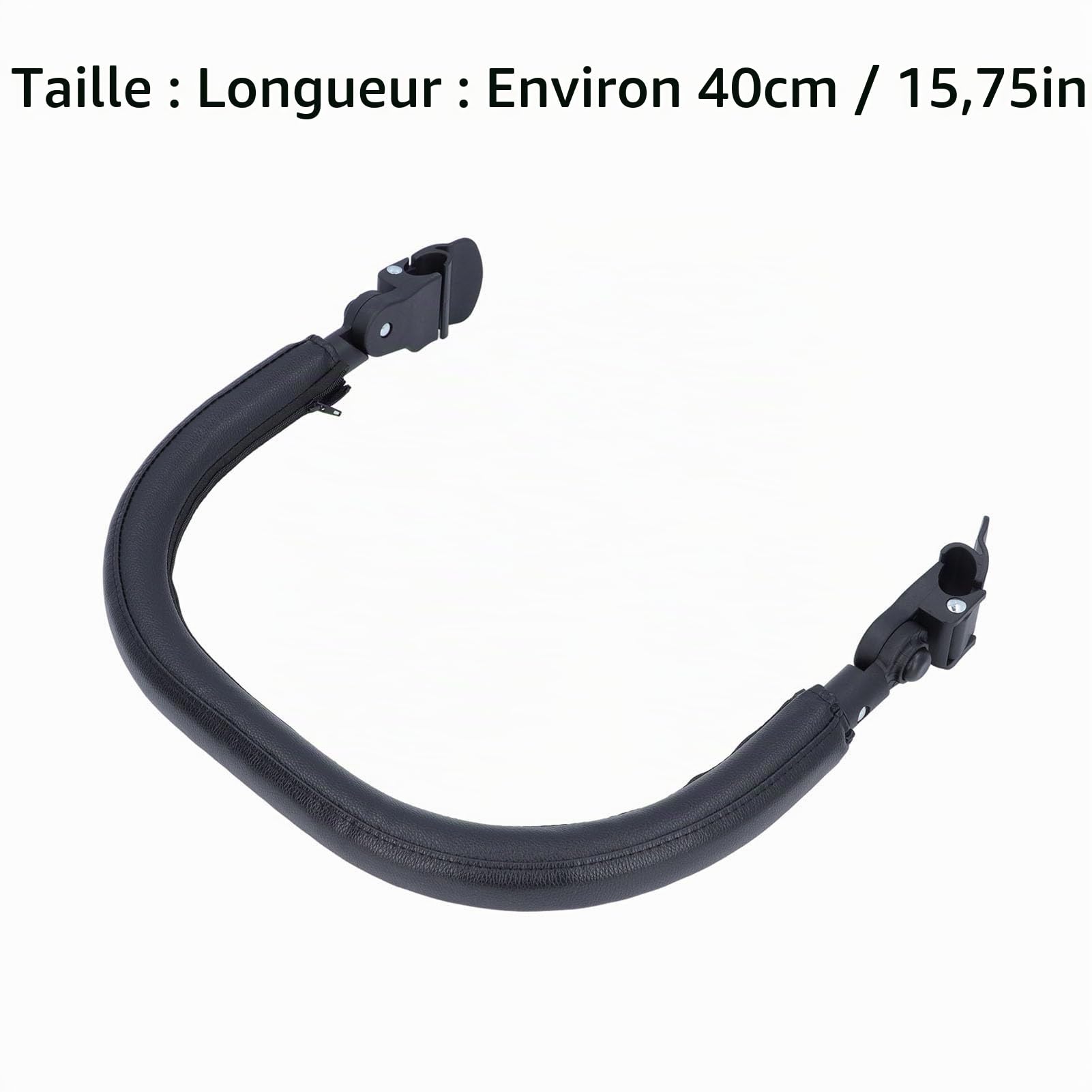 Accoudoir de Barre de Pare-chocs pour Poussette de bébé, Poignée étendue pour Plus de Confort, Installation Rapide Multifonctionnelle pour les Voyages Quotidiens, Cuir PU en