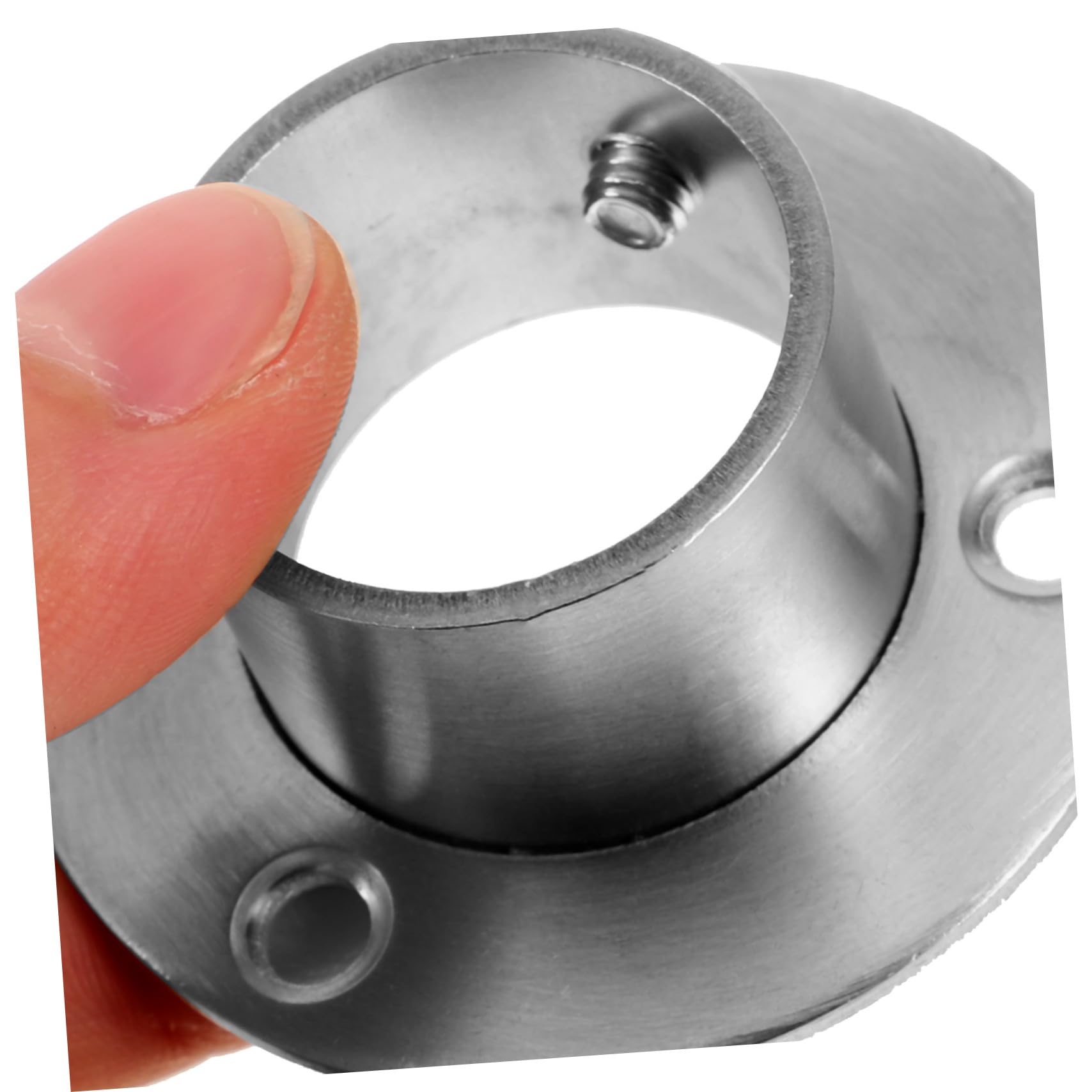 Alipis Shower Rod Holders for Wall Closet Pole Socket Metal Closet Rod Base Easy to Install Saves Money
