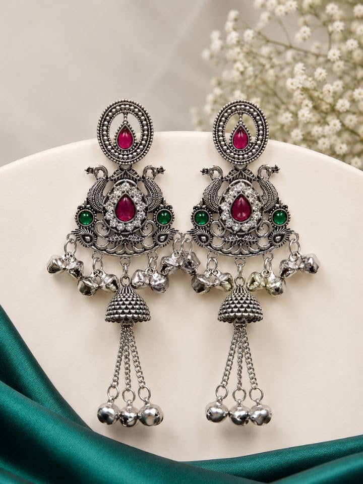 Traditional Kashmiri Earrings for Women | Kashmiri Jhumka, Chain & Dangler Earrings | Ethnic Jewellery-picture-51