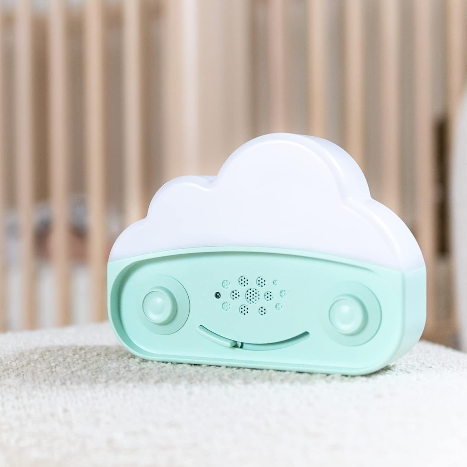 Happiest Baby SNOObie - Macchina per il rumore bianco intelligente - Macchina sonora portatile per bambini con luce notturna - 12 suoni rilassanti per l'allenamento del sonno, tè